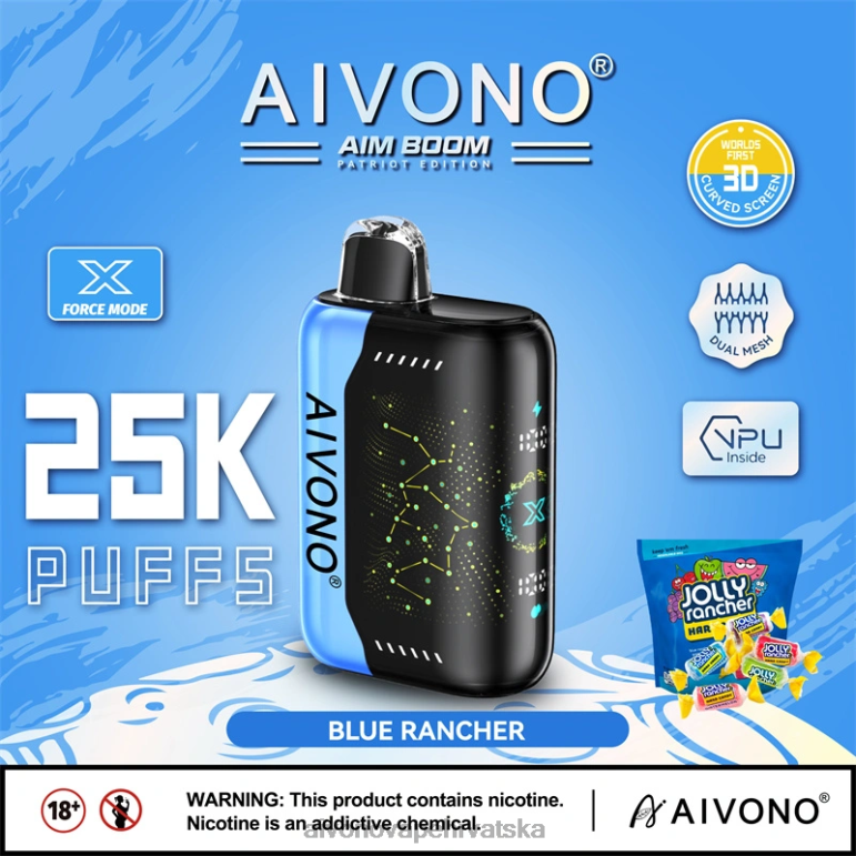 Aivono AIM BOOM 25000 plavi rančer - F4042344 Aivono Vape Hrvatska
