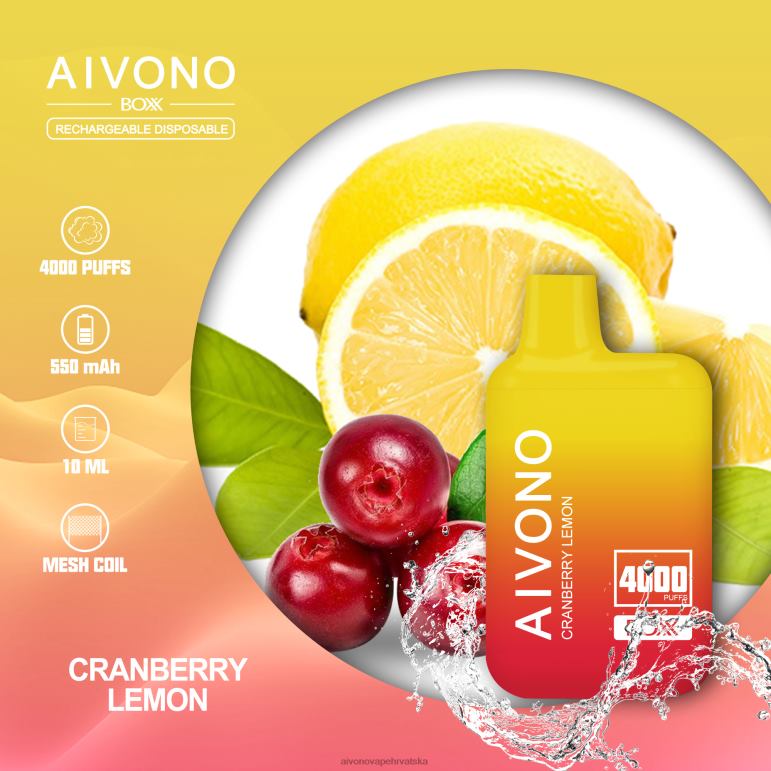 Aivono AIM BOXX 4000 brusnica limun - F4042218 Aivono Vape