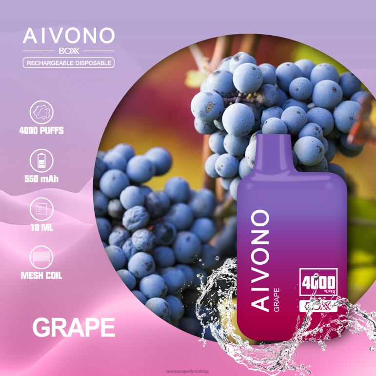 Aivono AIM BOXX 4000 grožđe - F4042213 Aivono Vape Price