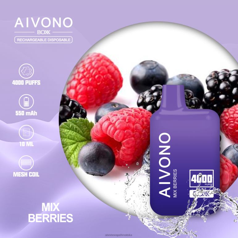 Aivono AIM BOXX 4000 pomiješati bobičasto voće - F4042215 Aivono Vape Review