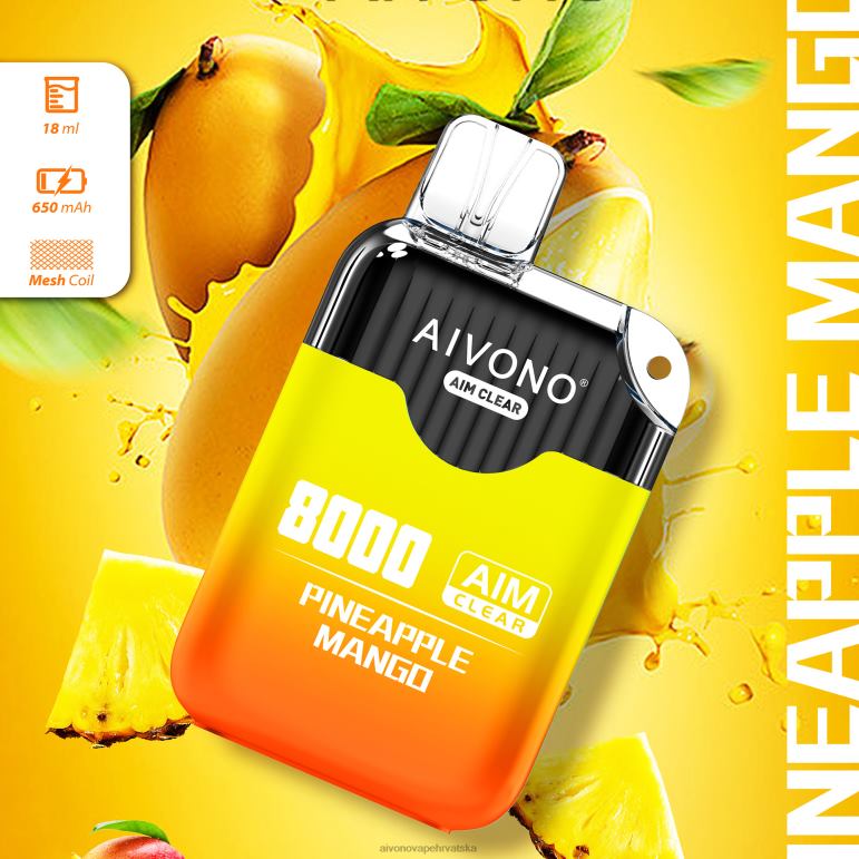 Aivono AIM CLEAR 8000 ananas mango - F4042209 Aivono Vape Price