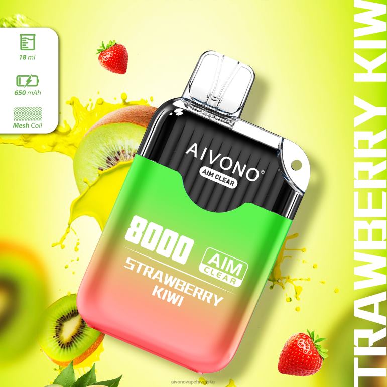 Aivono AIM CLEAR 8000 jagoda kivi - F4042210 Aivono Vape