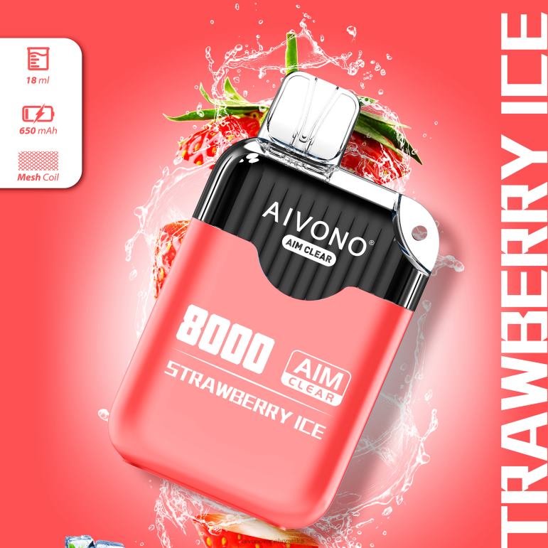 Aivono AIM CLEAR 8000 led od jagoda - F4042205 Aivono Vape Price