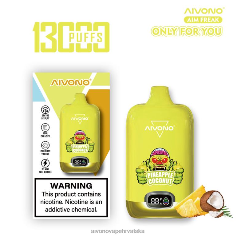 Aivono AIM FREAK 13000 ananas kokos - F4042248 Aivono Vape Hrvatska