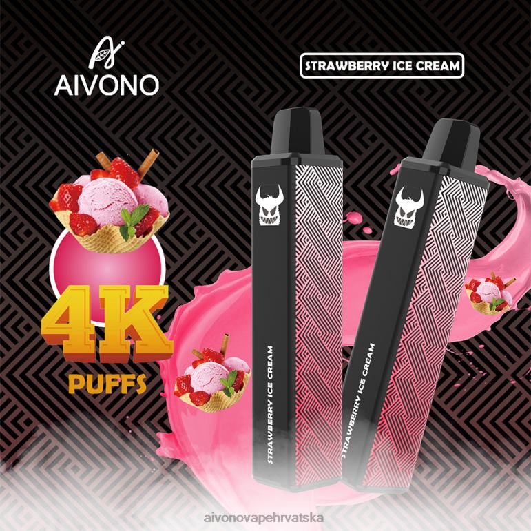 Aivono AIM FREAK 4000 sladoled od jagoda - F4042263 Aivono Vape Review