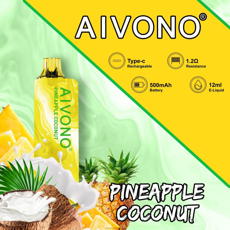 Aivono AIM GUN 7000 ananas kokos - F4042106 Aivono Vape