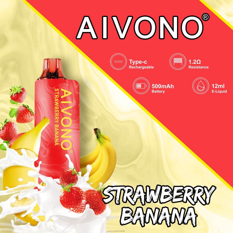 Aivono AIM GUN 7000 jagoda banana - F4042107 Aivono Vape Review