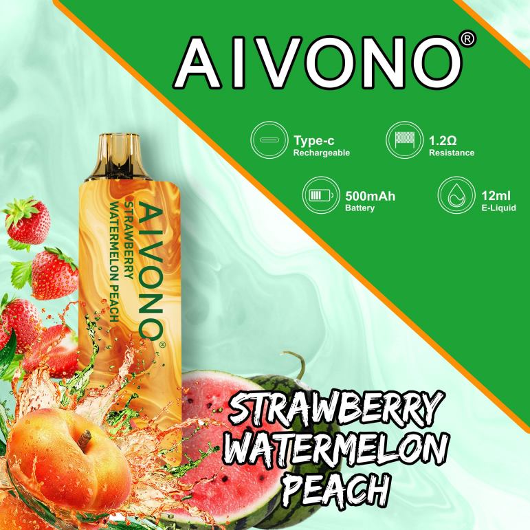 Aivono AIM GUN 7000 jagoda lubenica breskva - F4042108 Aivono Vape Hrvatska