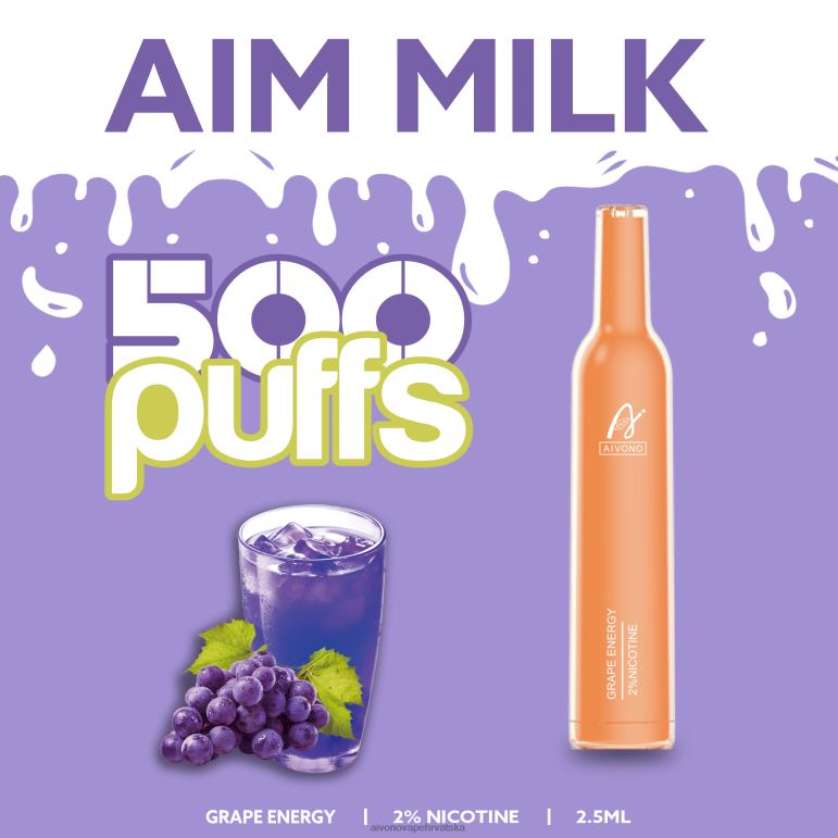 Aivono AIM MILK 500 energija grožđa - F4042265 Aivono Vape Price