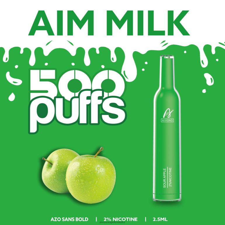 Aivono AIM MILK 500 kisela jabuka - F4042267 Aivono Vape Review