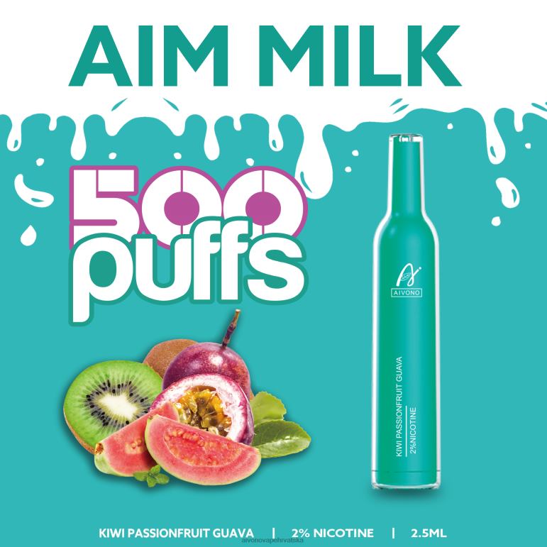 Aivono AIM MILK 500 kivi passionfruit guava - F4042272 Aivono Vape Hrvatska