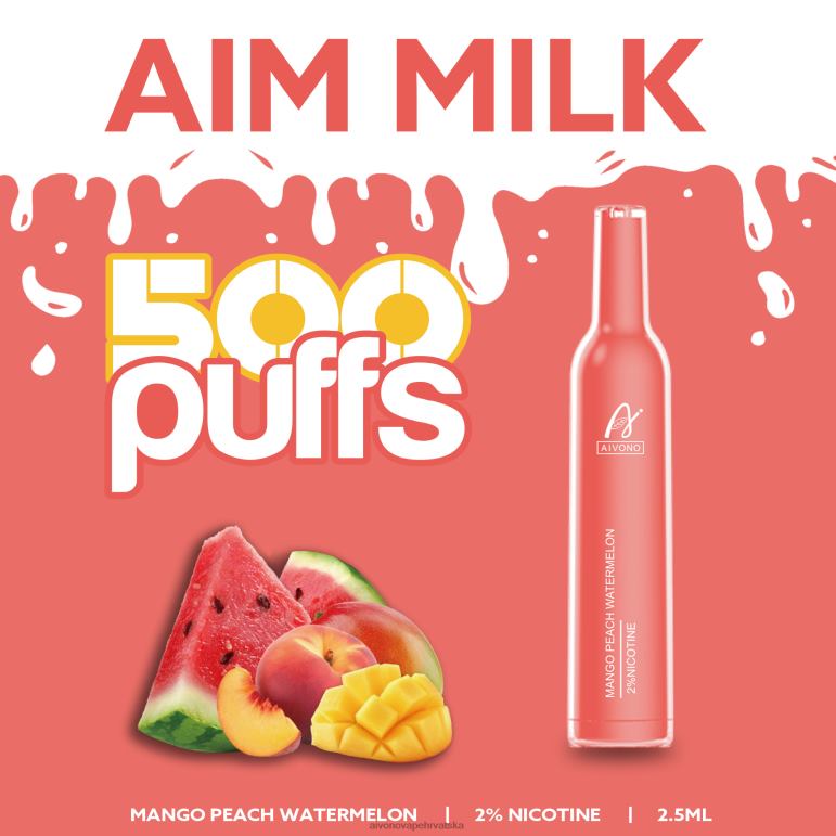 Aivono AIM MILK 500 mango breskva lubenica - F4042268 Aivono Vape Hrvatska