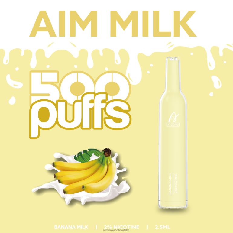 Aivono AIM MILK 500 mlijeko od banane - F4042275 Aivono Vape Review