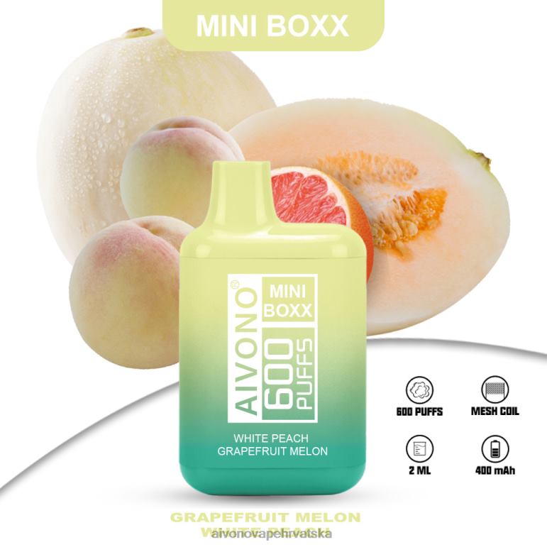 Aivono AIM MINI BOXX 600 bijela breskva grejp dinja - F4042241 Aivono Vape Price