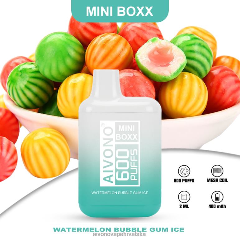 Aivono AIM MINI BOXX 600 led od žvakaće gume od lubenice - F4042235 Aivono Vape Review