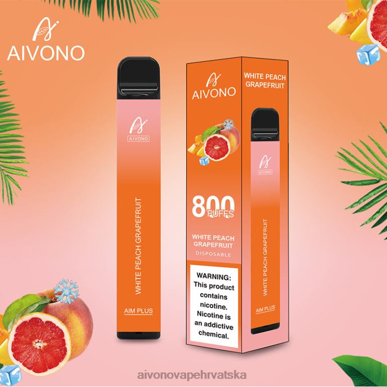 Aivono AIM PLUS 800 bijela breskva grejpfrut - F4042199 Aivono Vape Review