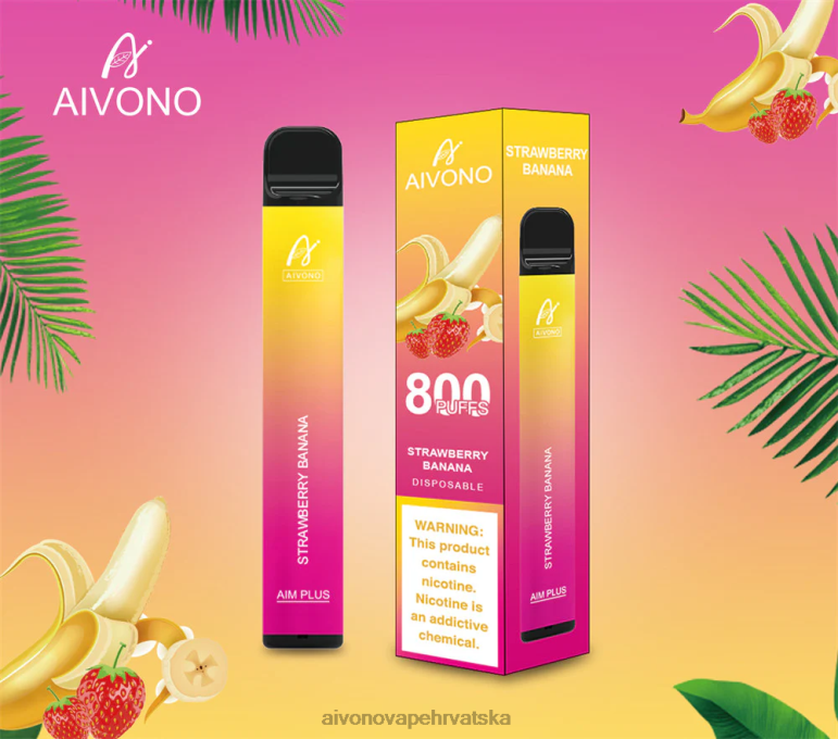 Aivono AIM PLUS 800 jagoda banana - F4042192 Aivono Vape Hrvatska
