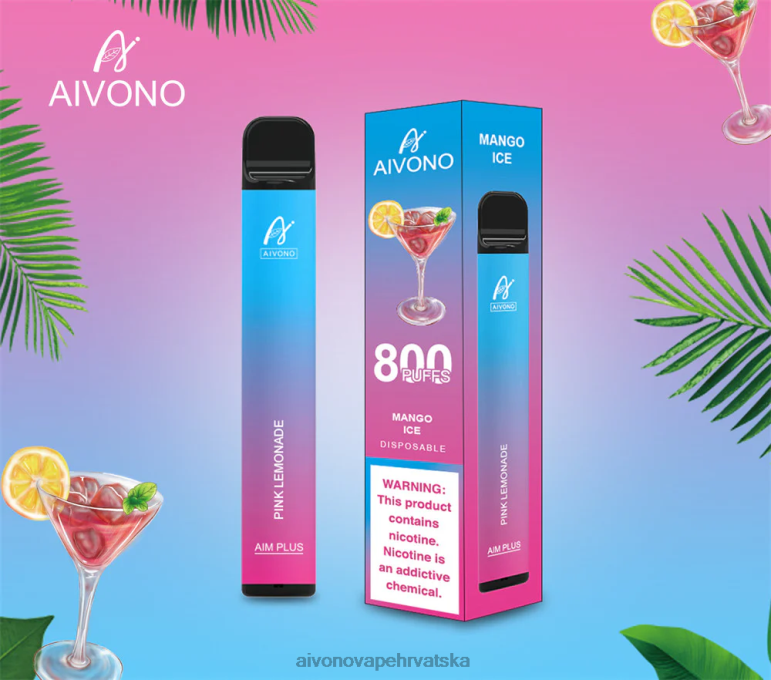Aivono AIM PLUS 800 ružičasta limunada - F4042191 Aivono Vape Review