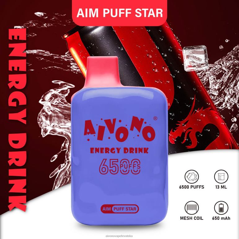 Aivono AIM PUFF STAR 6500 energetsko piće - F4042293 Aivono Vape Price