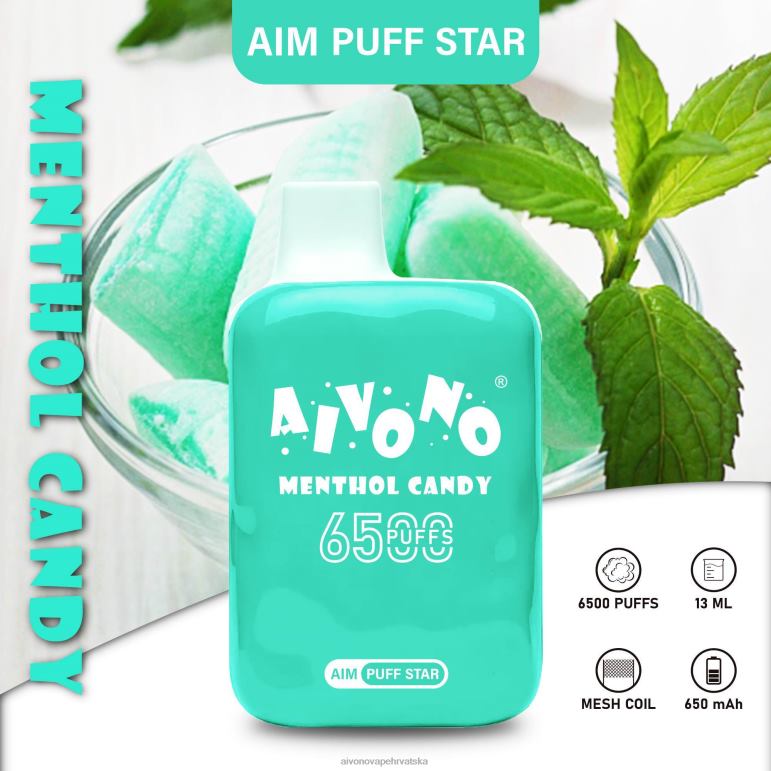 Aivono AIM PUFF STAR 6500 mentol bombona - F4042295 Aivono Vape Review