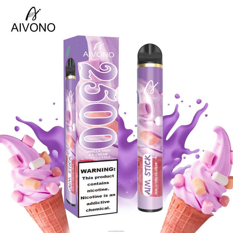 Aivono AIM STICK 2500 taro sladoled od vanilije - F4042147 Aivono Vape Review