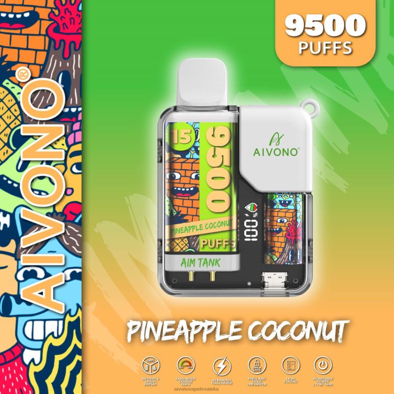 Aivono AIM TANK 9500 ananas kokos - F404240 Aivono Vape Hrvatska