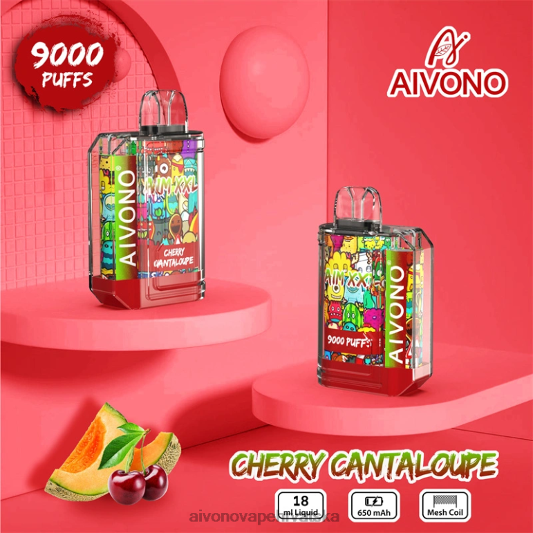 Aivono AIM XXL 9000 prozirna naljepnica za usta višnja dinja - F404257 Aivono Vape Price