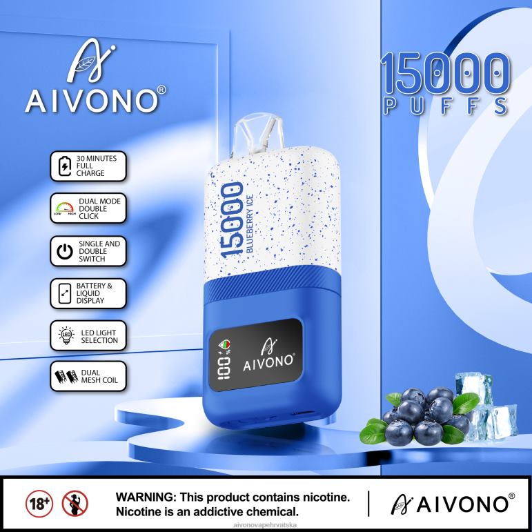 Aivono AIM magic 15000 led od borovnice - F404268 Aivono Vape Hrvatska