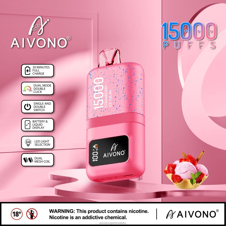 Aivono AIM magic 15000 sladoled od jagoda - F404266 Aivono Vape