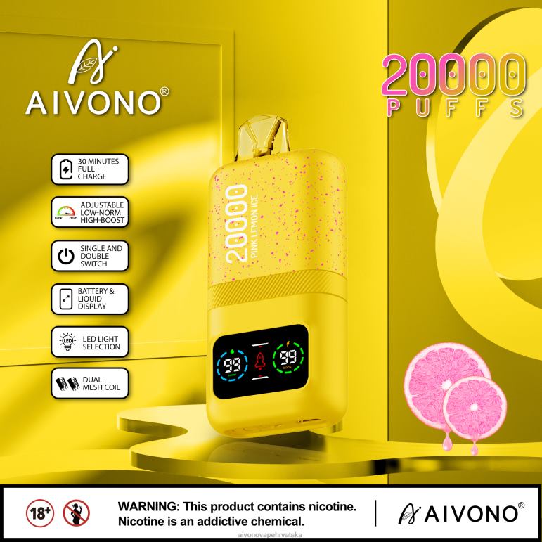 Aivono AIM magic 20000 led od ružičastog limuna - F404283 Aivono Vape Review