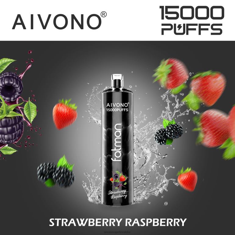Aivono FATMAN 15000 jagoda malina - F404215 Aivono Vape Review