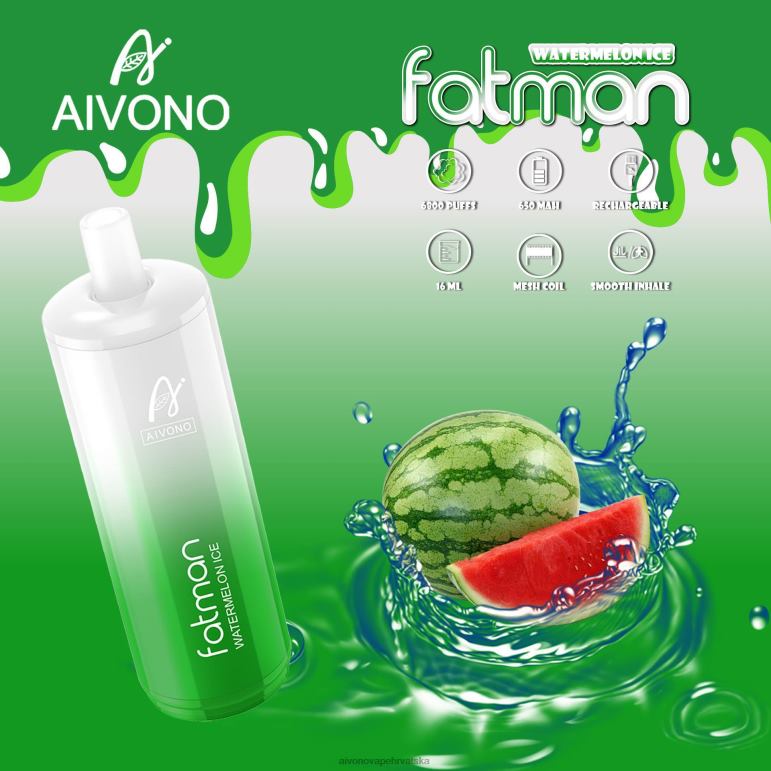 Aivono FATMAN 6800 led od lubenice - F404228 Aivono Vape Hrvatska