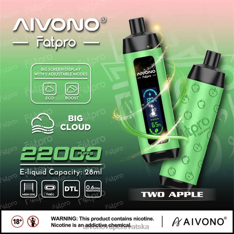 Aivono Fatpro 22000 dvije jabuke - F40421 Aivono Vape Price