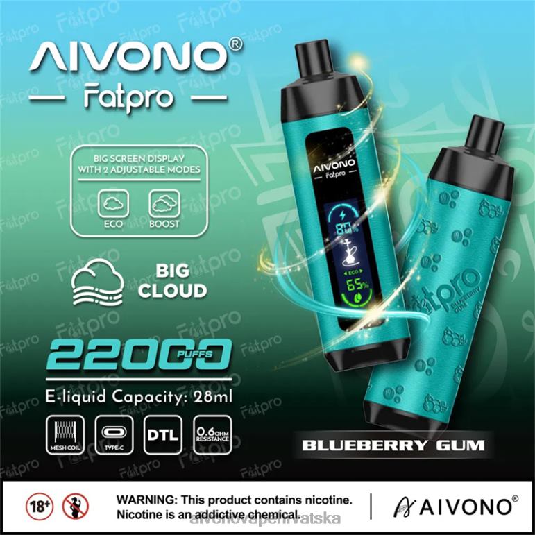 Aivono Fatpro 22000 guma od borovnice - F40429 Aivono Vape Price