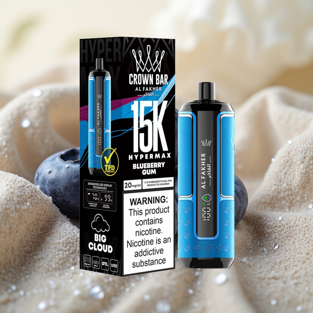 Al Fakher Crown Bar 15K Hypermax Bubica Gum 22ml 600mAh Type-C DTL 6mg