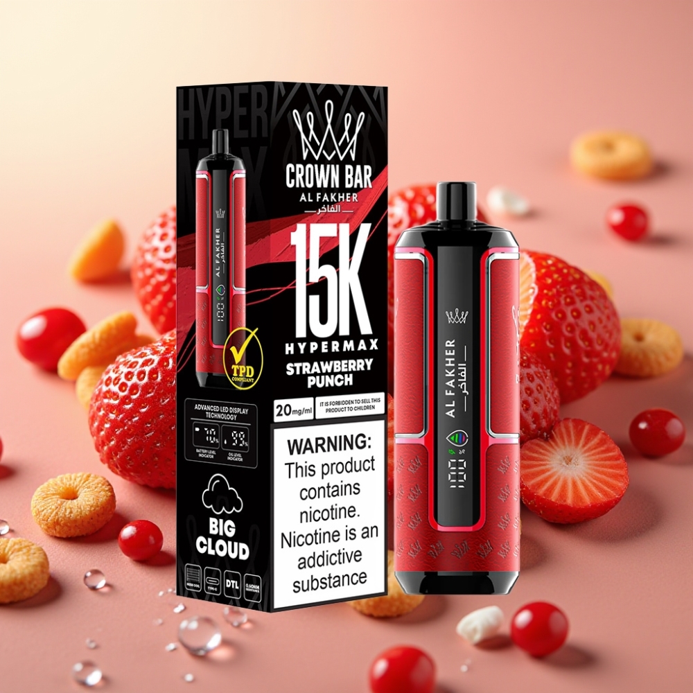 Al Fakher Crown Bar 15K Hypermax DTL 22ml 6mg Jagoda Punch
