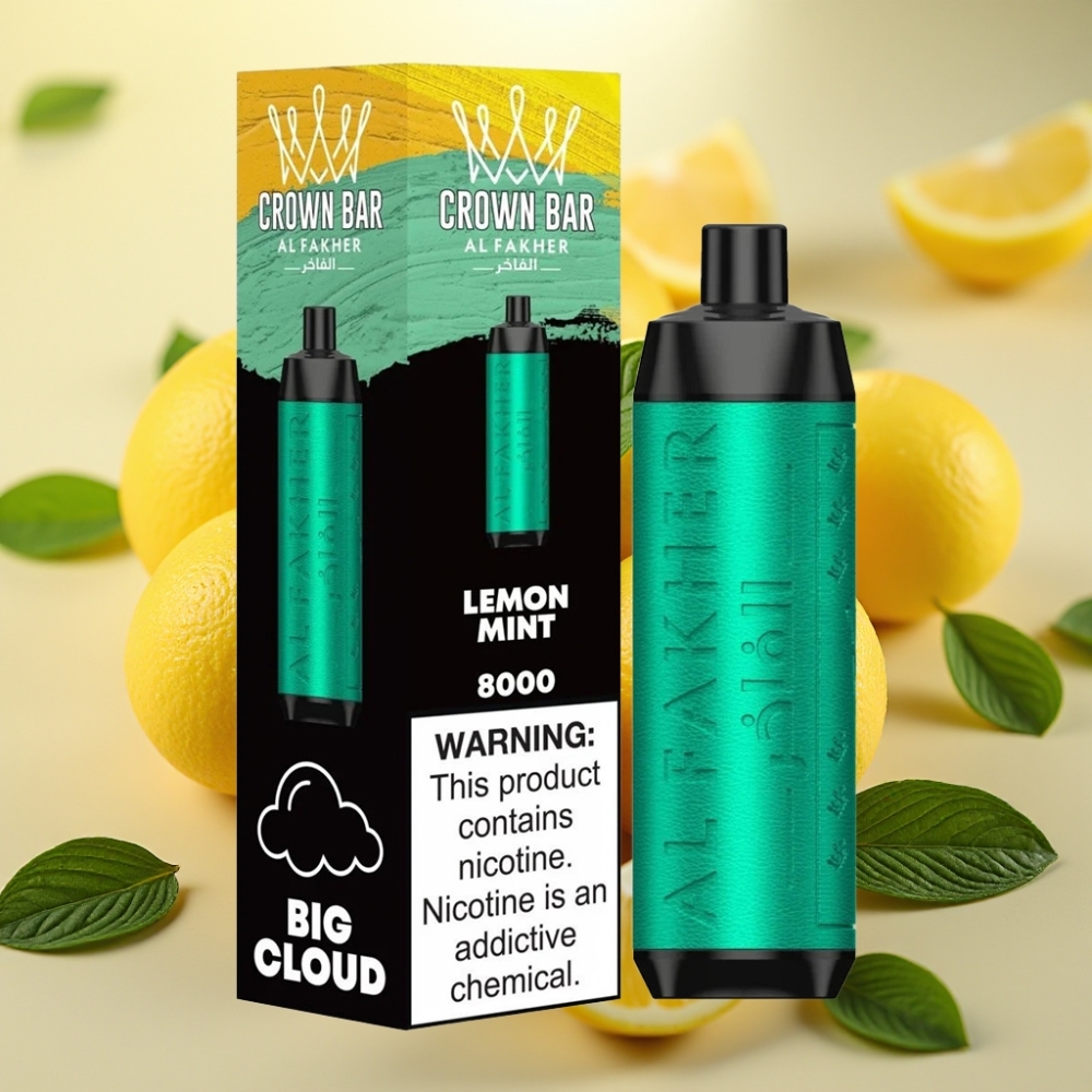 Al Fakher Crown Bar 8000 Cristal Jednokratna Vape Limeta Metvica 600mAh 18ml 5mg 06ohm