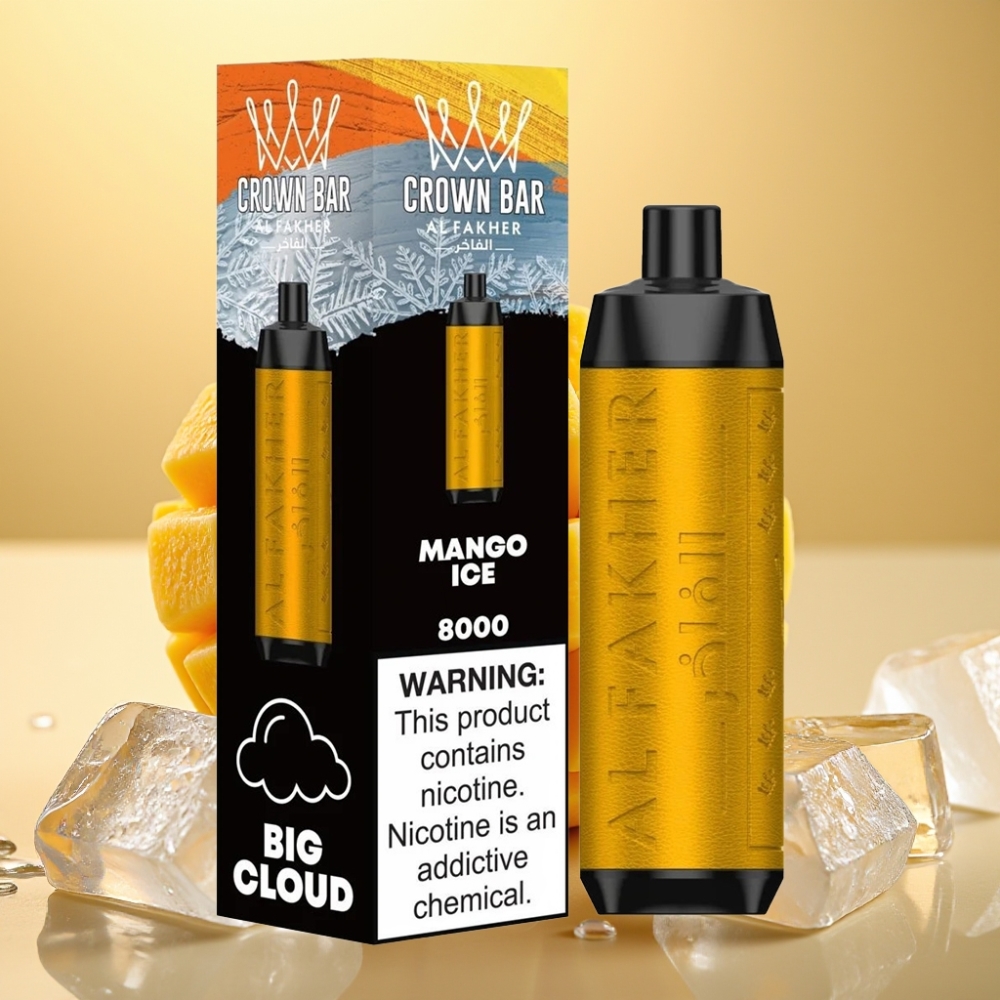 Al Fakher Crown Bar 8000 Cristal Jednokratna Vape Mango Led 600mAh 18ml 5mg