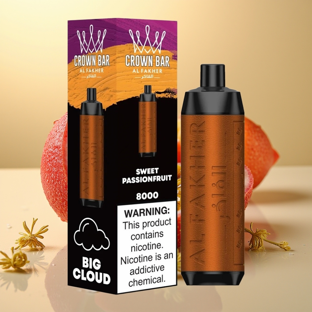 Al Fakher Crown Bar 8000 Cristal Jednokratna Vape Slatka Marakuja
