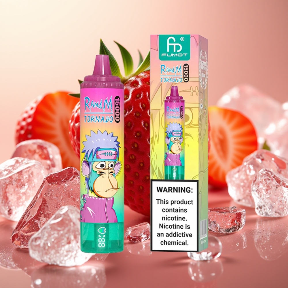 Fumot RandM Tornado 15000 Puffs 25ml 850mAh 09 Ohm Mesh Jagoda Led