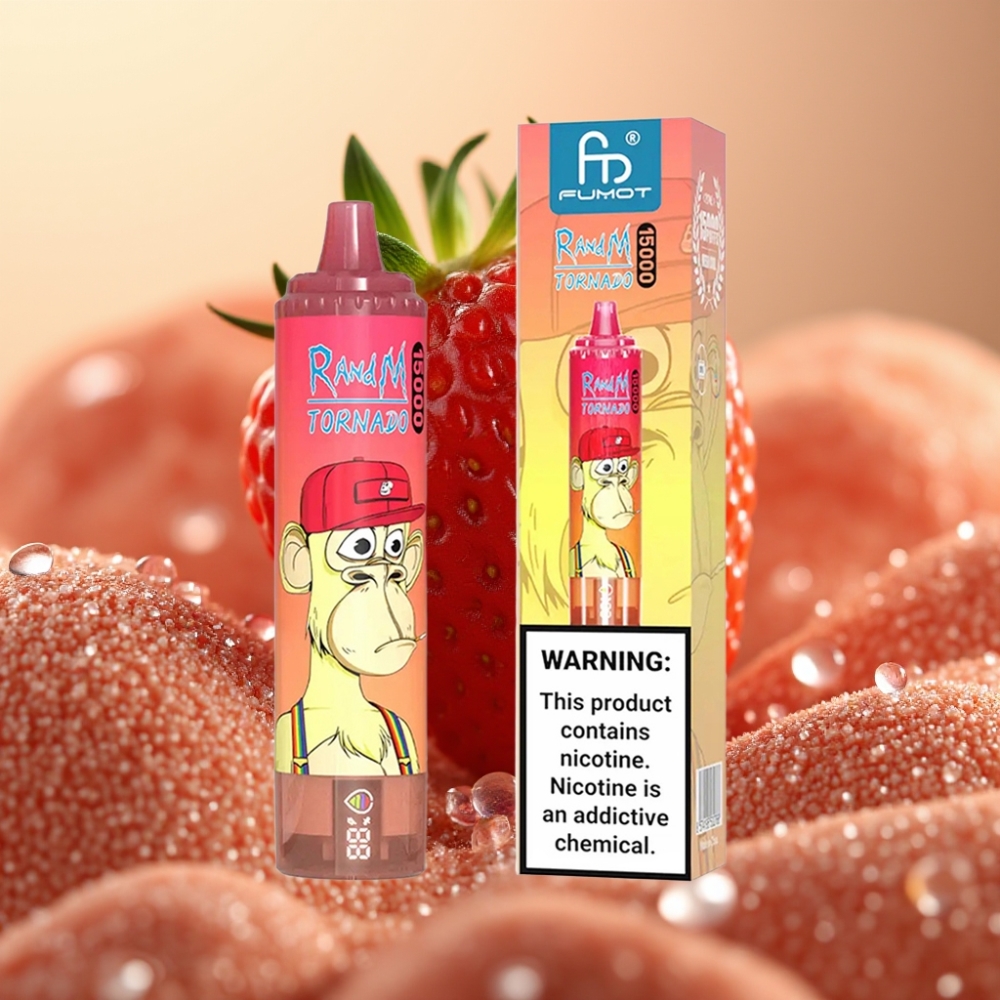 Fumot RandM Tornado 15000 Puffs 25ml 850mAh 09 Ohm Mesh Jagoda Red Bull