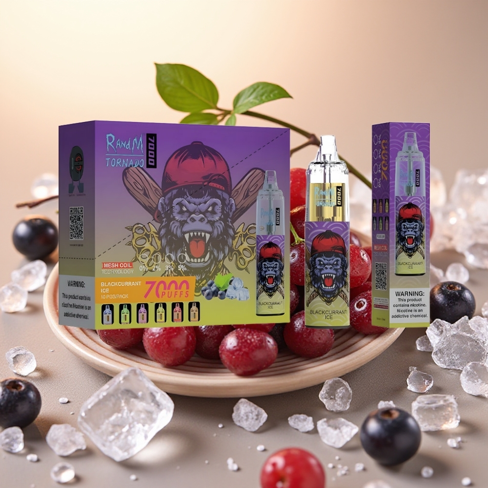 Fumot Tornado 7000 Pufova 14ML 850MAH Mrežasti Svjetleći Blackcurrant Ice