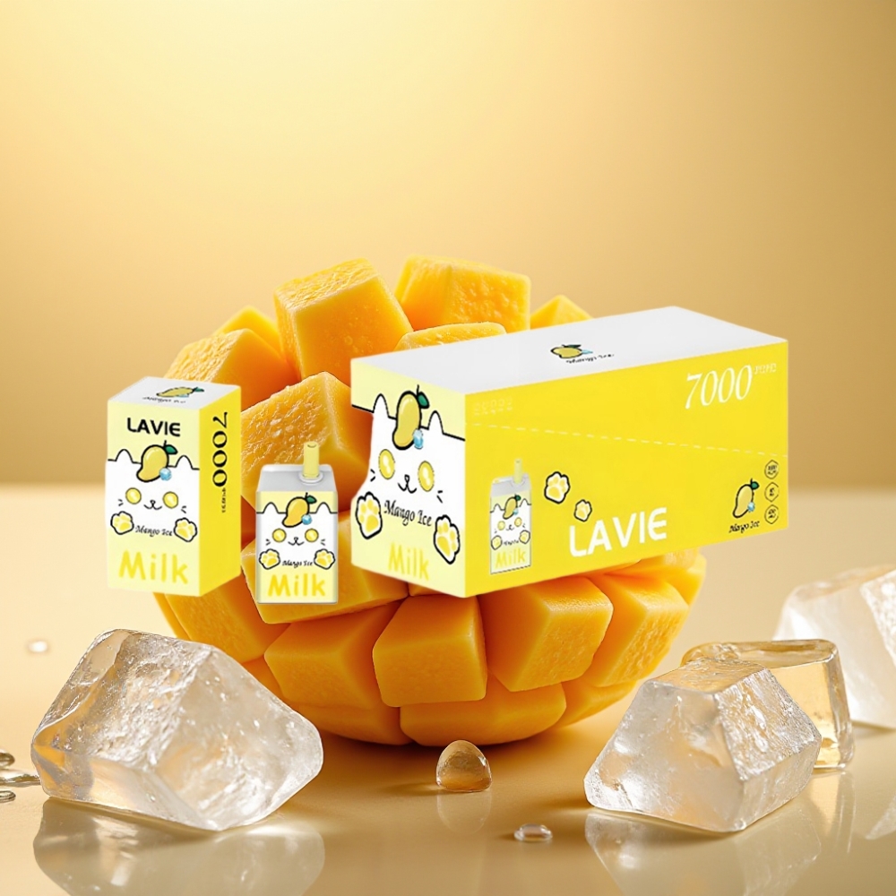 LAVIE Milk 7000 Puffs 16ML 600mAh Type C Mango Led (Mango Ice)