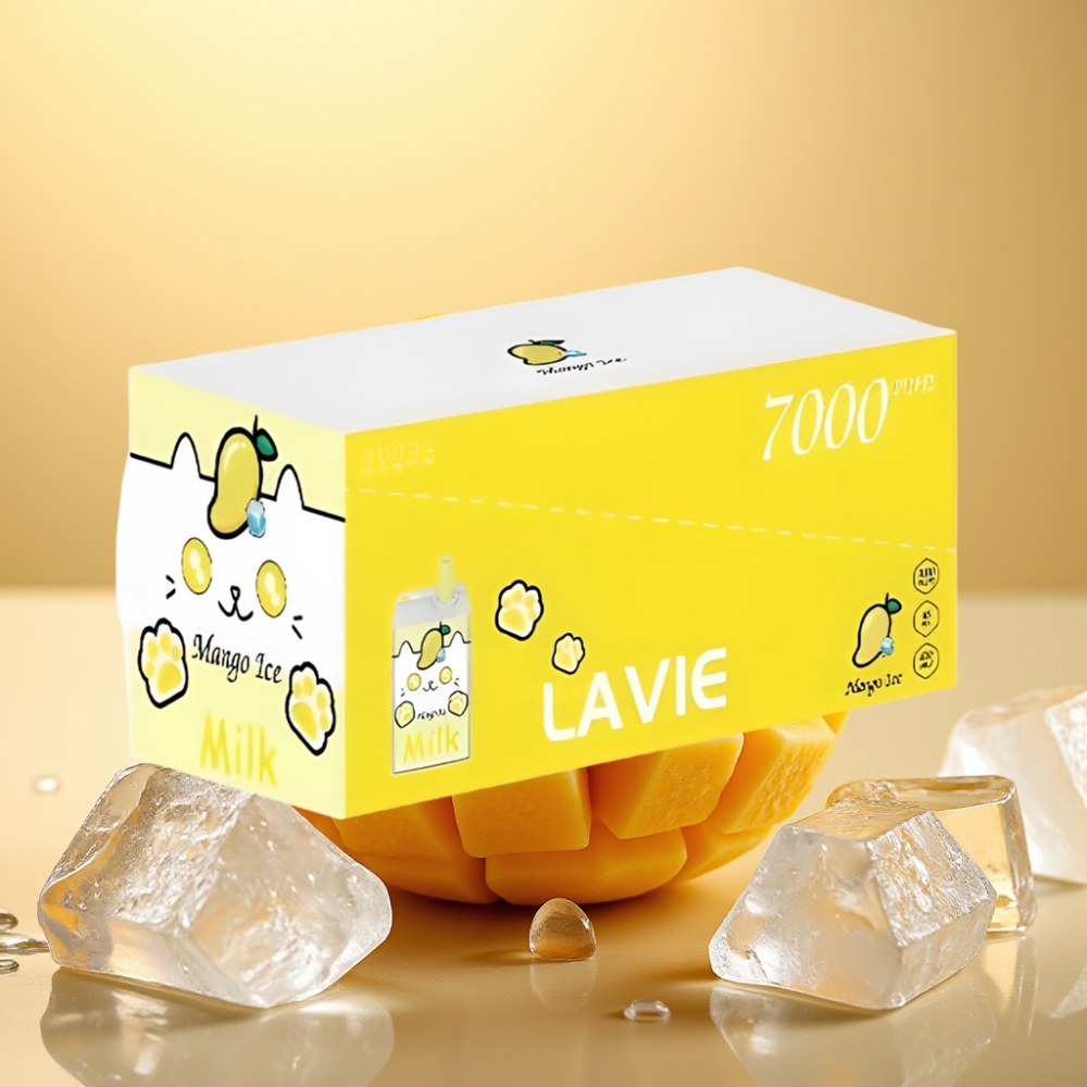 LAVIE Milk 7000 Puffs 16ML 600mAh Type C Mango Led (Mango Ice)