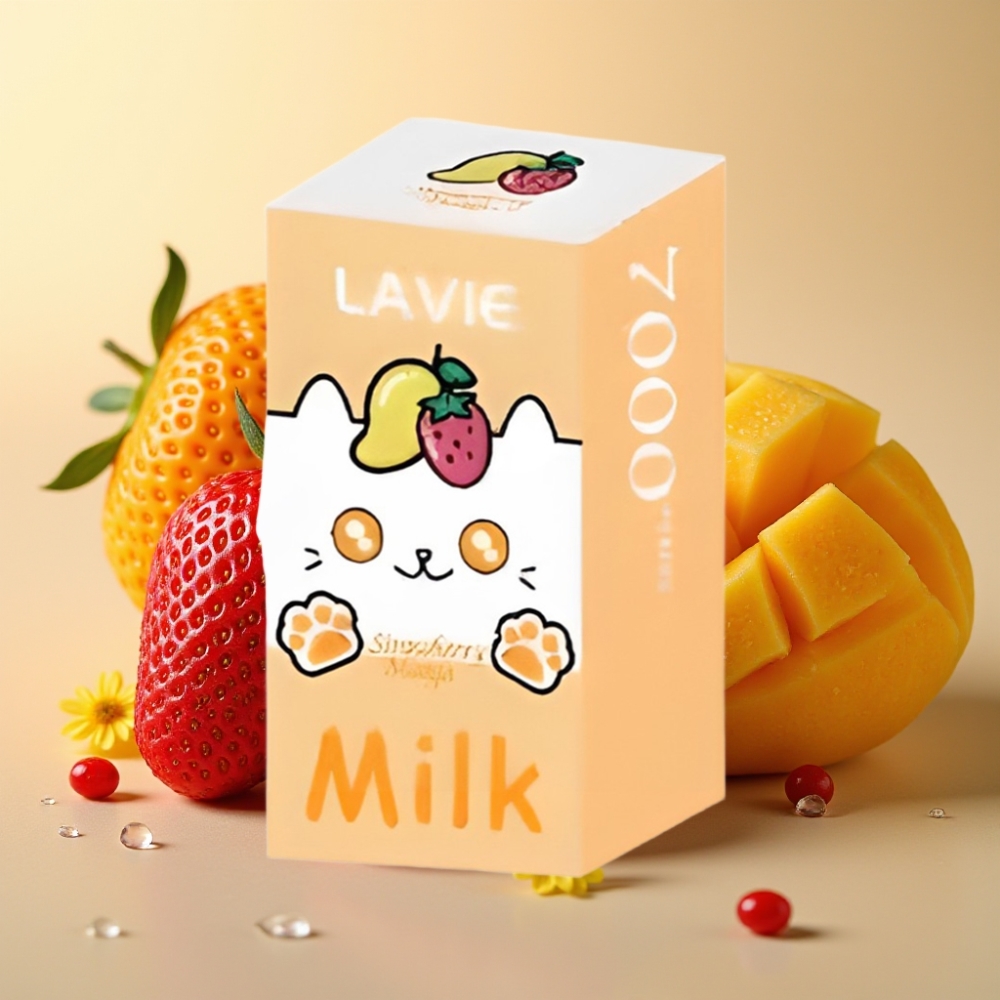 LAVIE Milk 7000 Pufova 16ML 5 Nikotina Jagoda Mango USB Type C