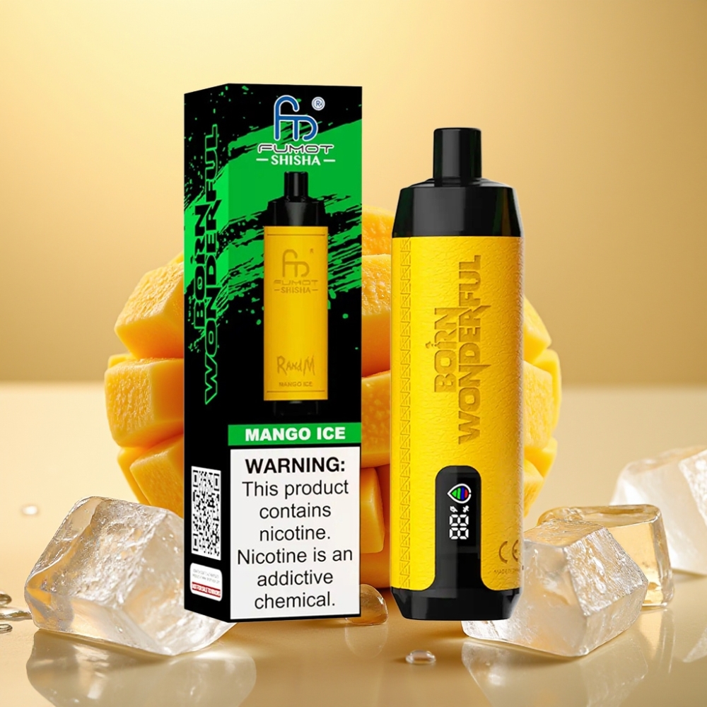 RandM Fumot Shisha 10000 Puffs 18ml LED Type-C Mango Led (Mango Led)
