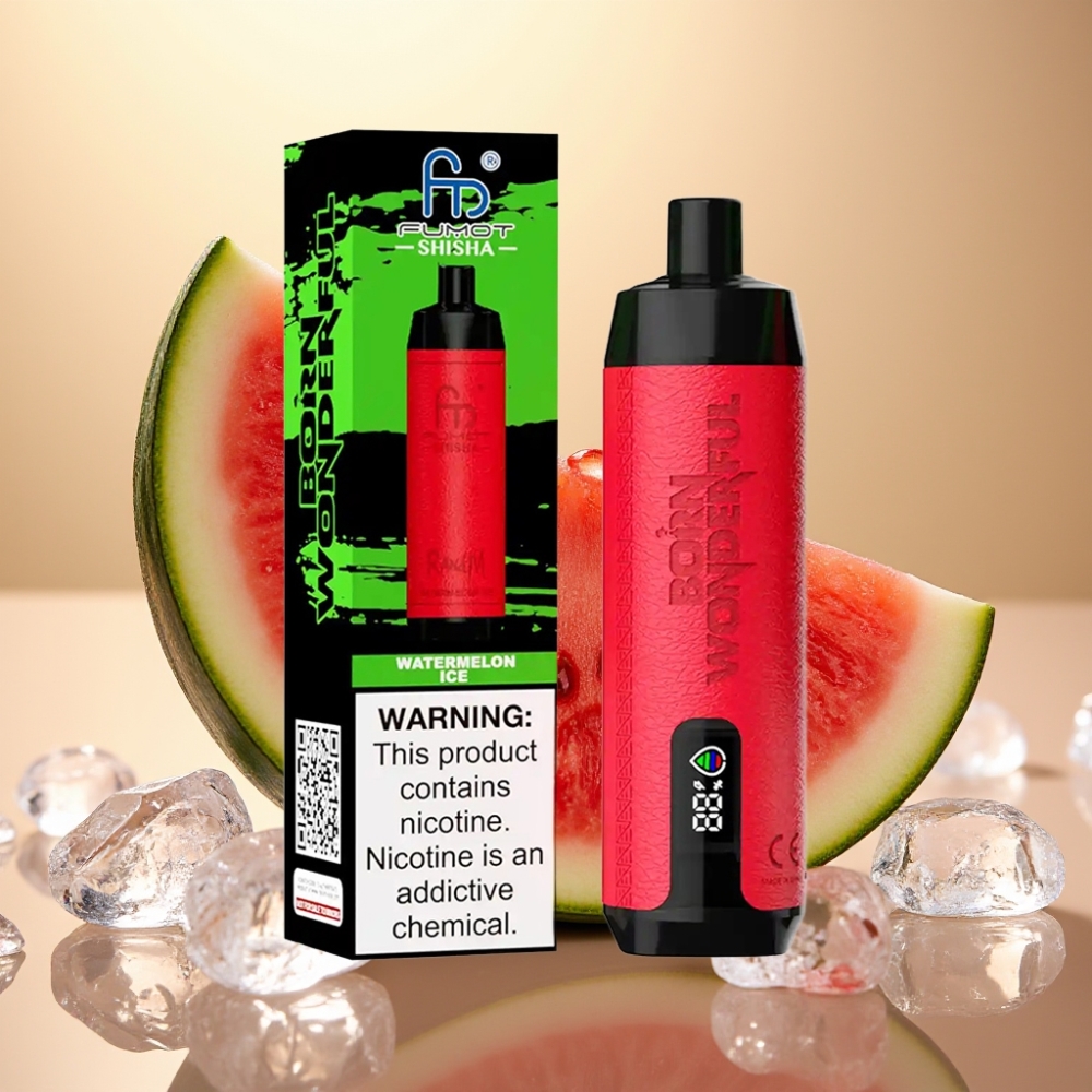 RandM Fumot Shisha 10000 Pufova 18ml e-tečnost 850mAh Lubenica Led