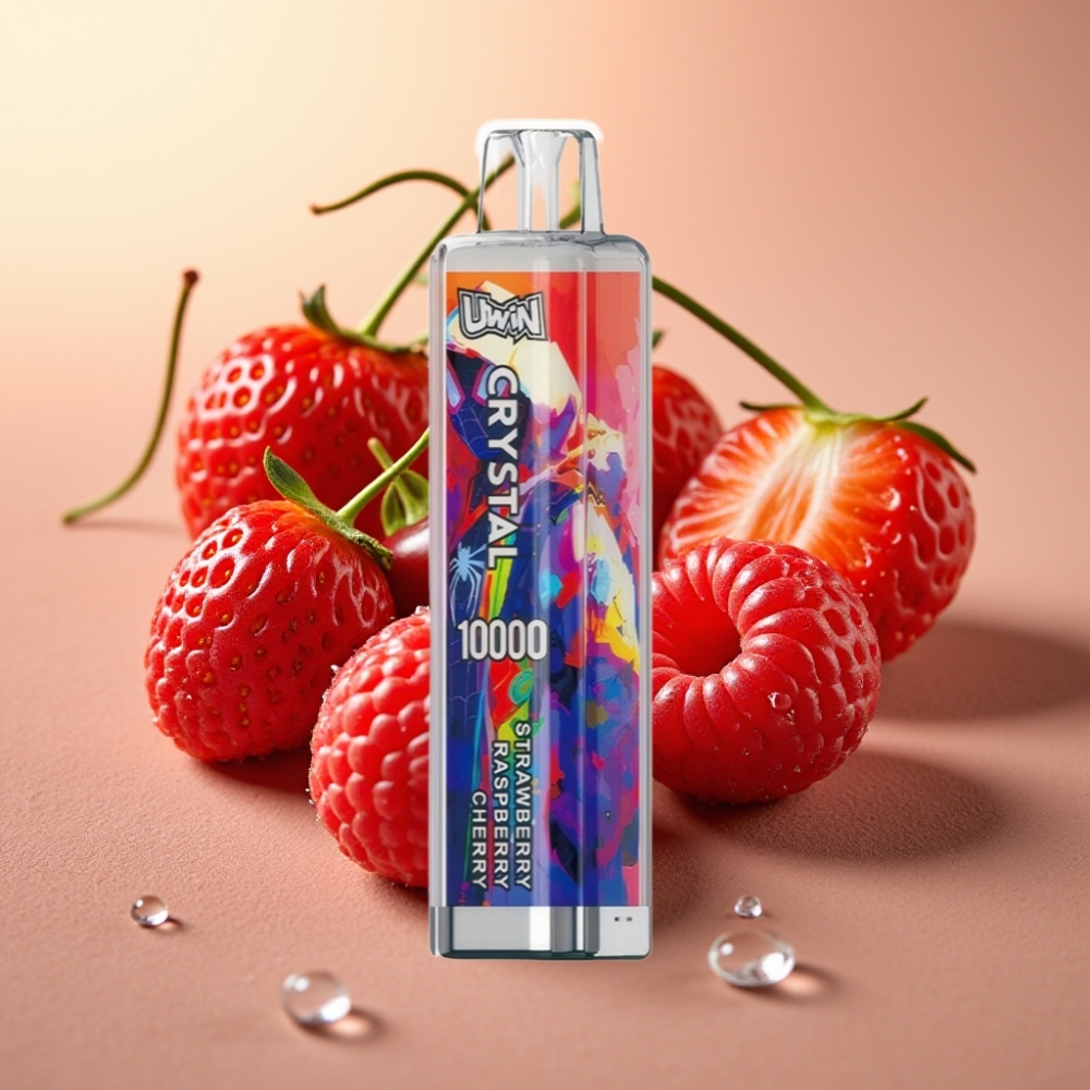 UWIN Crystal 10000 Puffova 18ml 08 Ohm RGB Jagoda Malina Trešnja