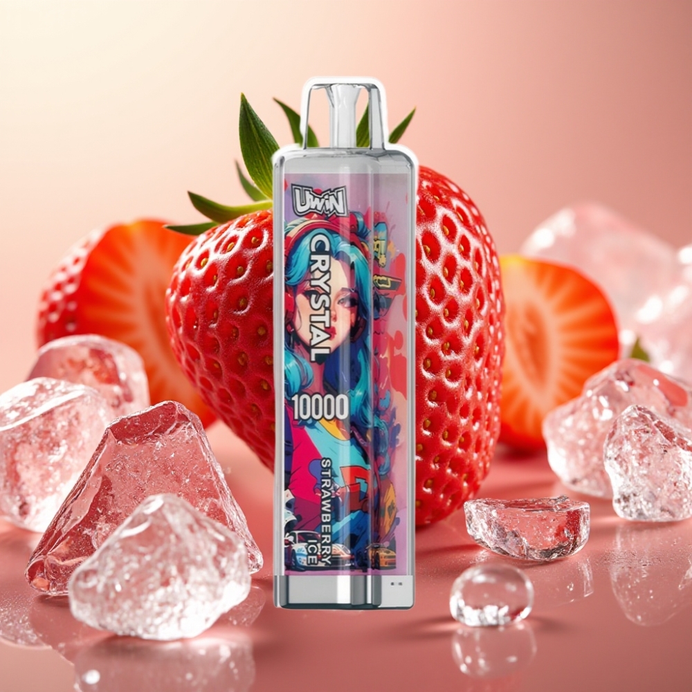 UWIN Crystal 10000 Puffova 18ml 650mAh Jagoda Led