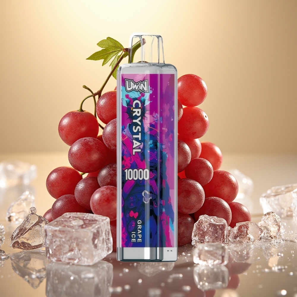 UWIN Crystal 10000 Puffova 18ml 650mAh RGB Ledova Grape Ice